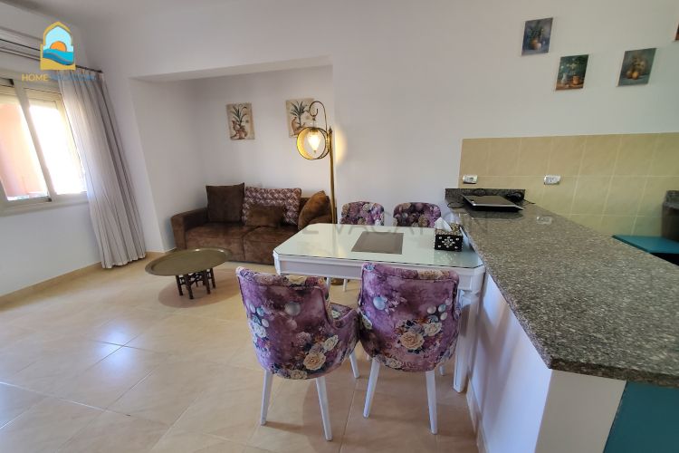 one bedroom furnished apartment makadi heights phase 1 red sea kitchen dining_16efb_lg